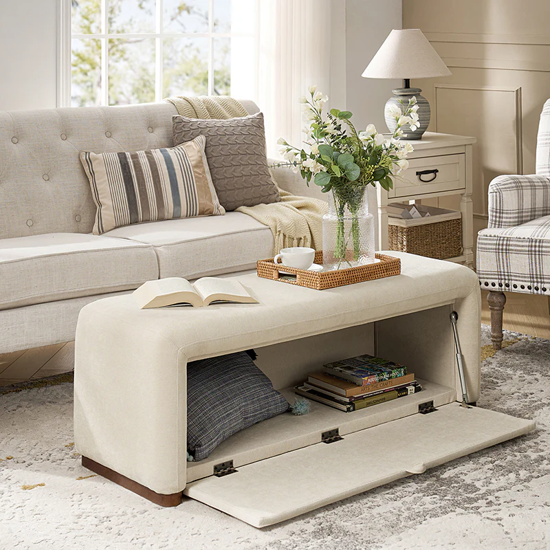Sabina Modern Side-Opening Storage Upholstered Durable Bench