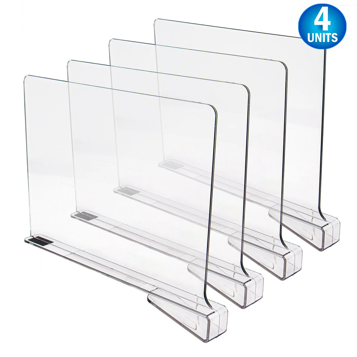 Shelf Divider Clear Acrylic Closet Organizer Storage Rack Separator For Clothes