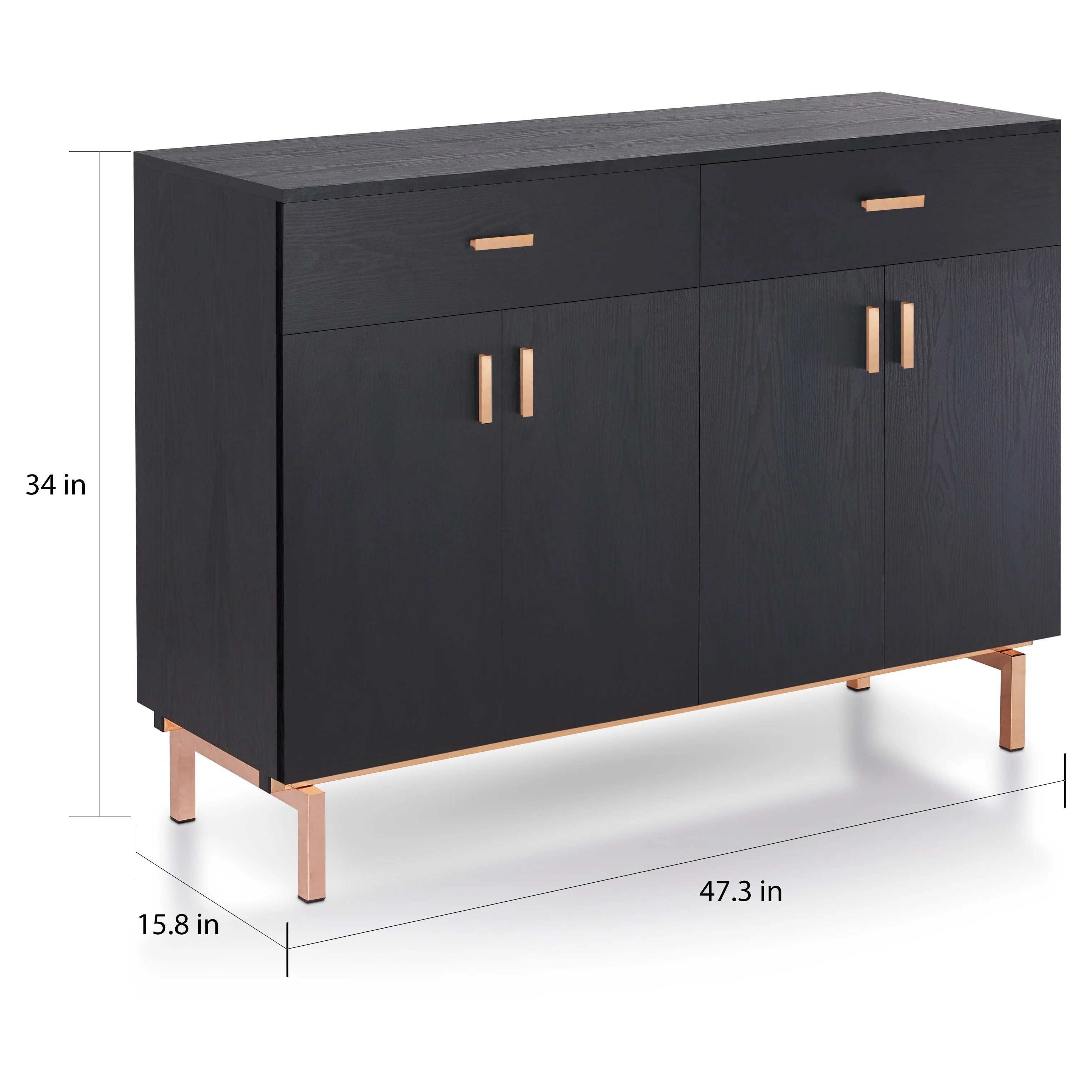Furniture of America Mason Modern 2-drawer Closed Storage Buffet with Wine Rack
