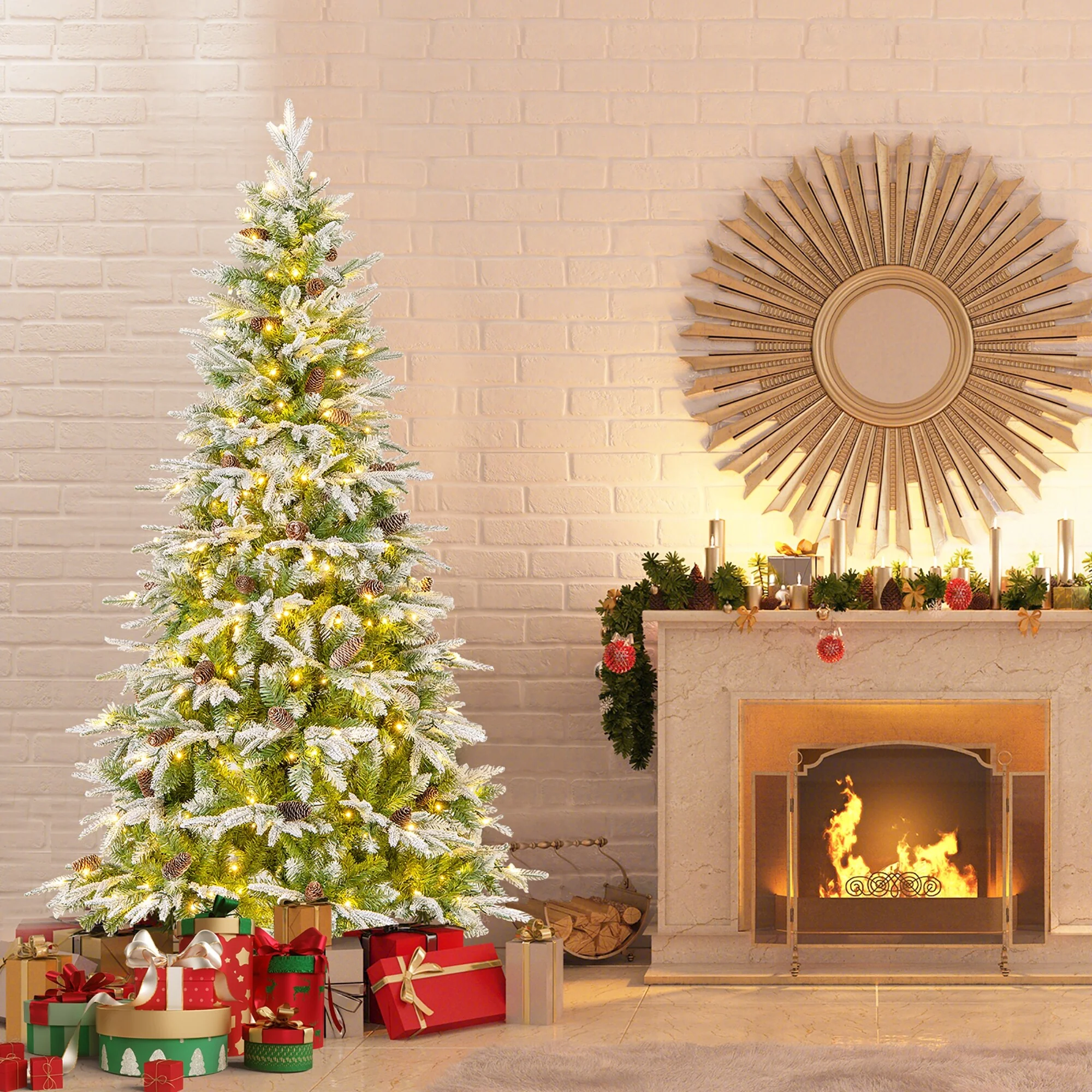 Gymax 6/7.5/9 ft Artificial Christmas Tree w/ 765/1135/1871 Branch - See Details