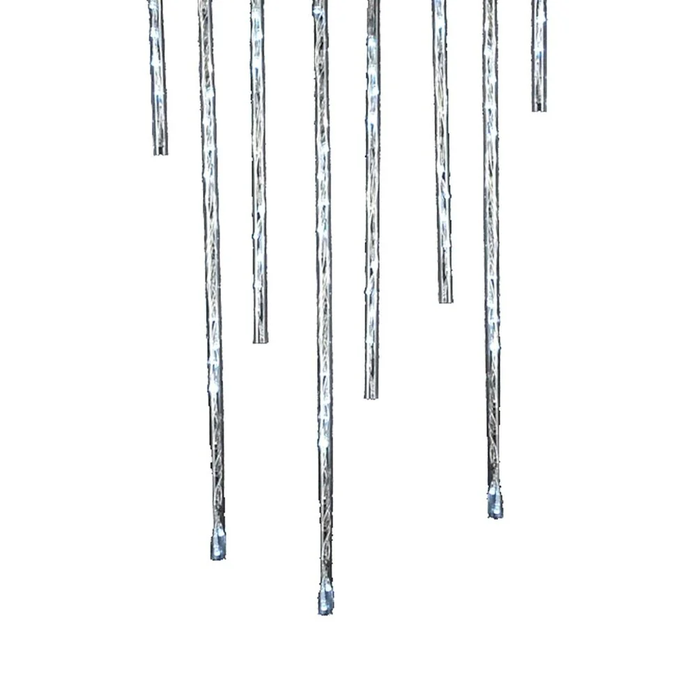 Kurt Adler Indoor/Outdoor 144-Light Winter White Meteor Shower LED Light Sticks