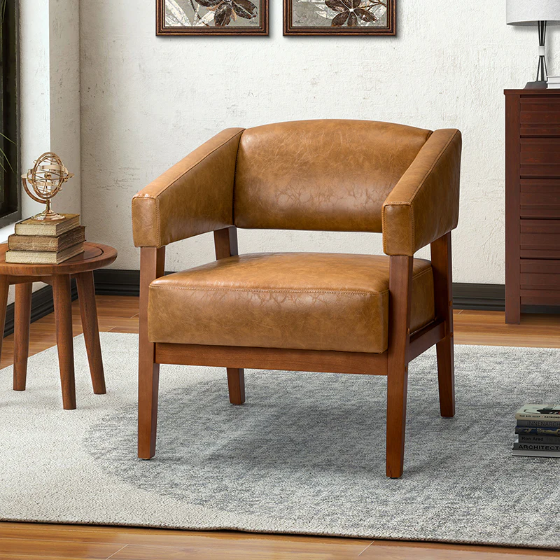 Randolf Vegan Leather Armchair