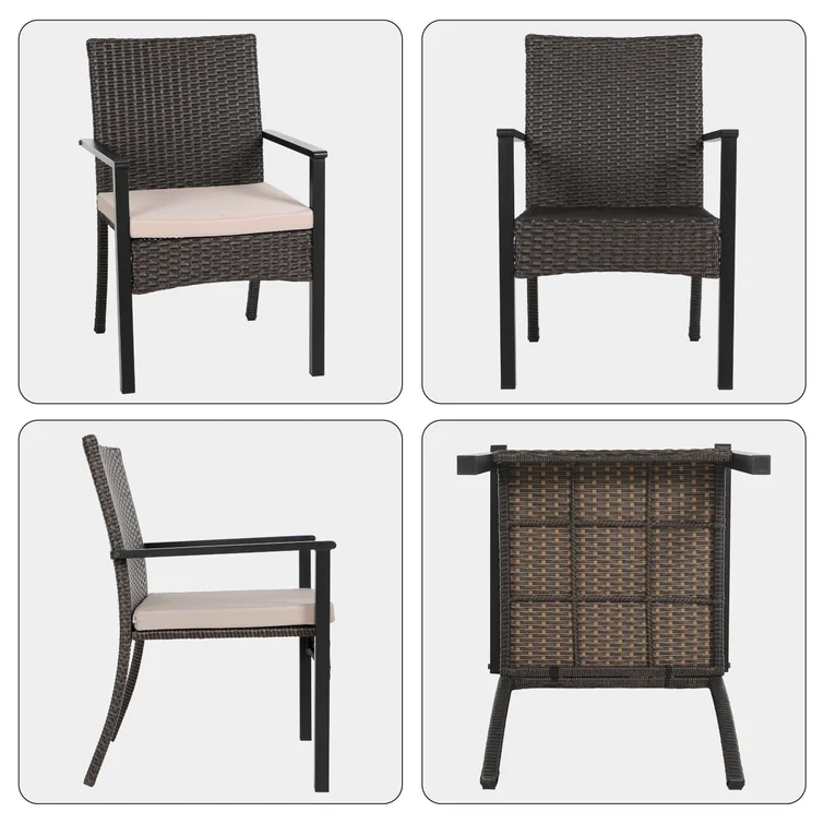 Alyah 6 - Person Rectangular Outdoor Dining Set with Cushions