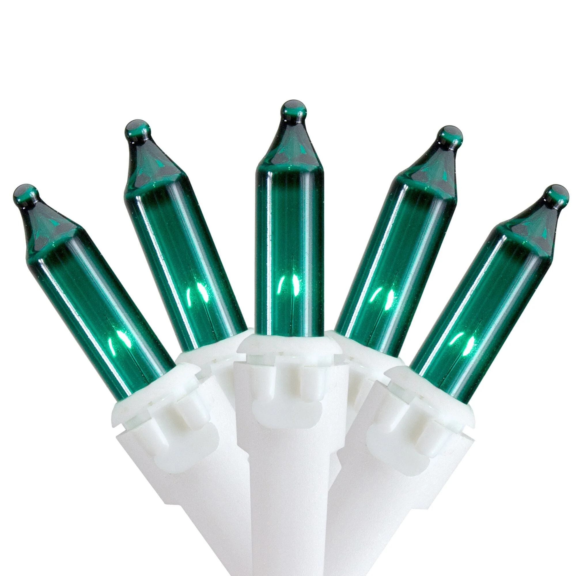 100 Count Teal Green Mini Christmas Lights - 35' White Wire