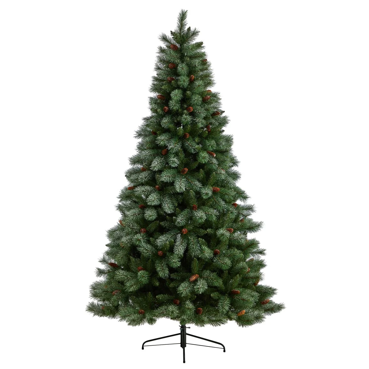 8' Snowed French Alps Mountain Pine Christmas Tree with Pine Cones - 96