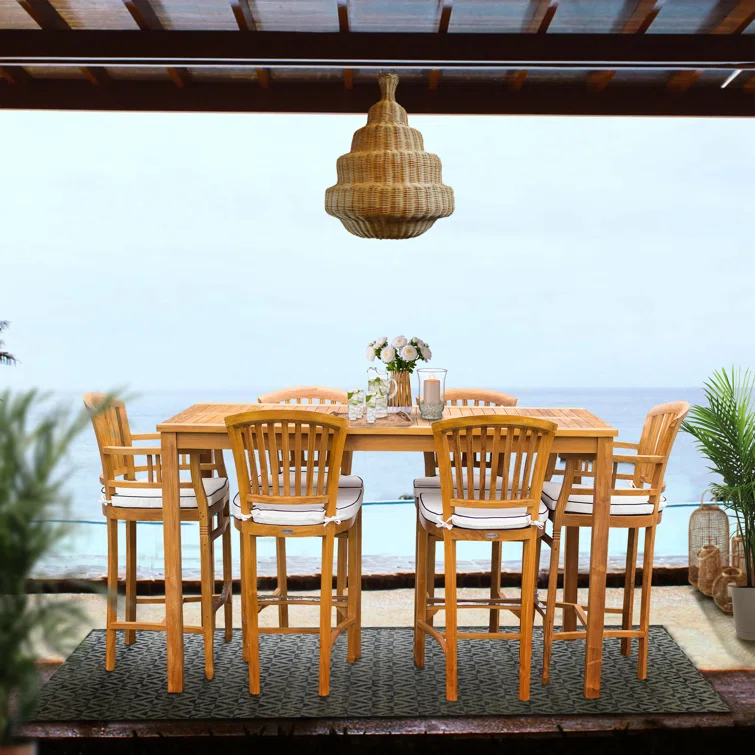 Ventura 6 - Person Rectangular Outdoor Dining Set with Cushions