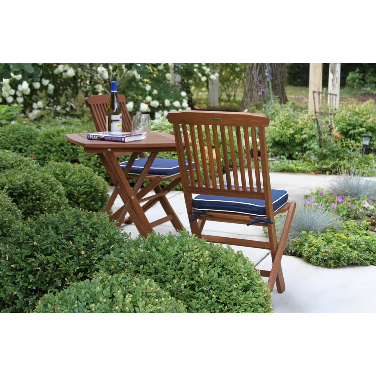 Fleur 2 - Person Square Outdoor Dining Set with Cushions