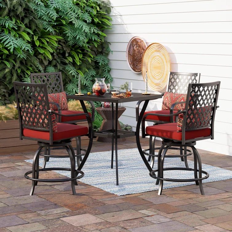 Alyne 4 - Person Square Outdoor Dining Set with Cushions