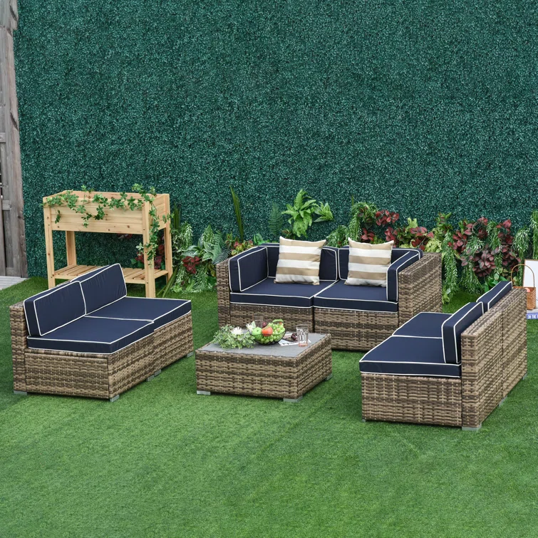 6 - Person Outdoor Seating Group with Cushions