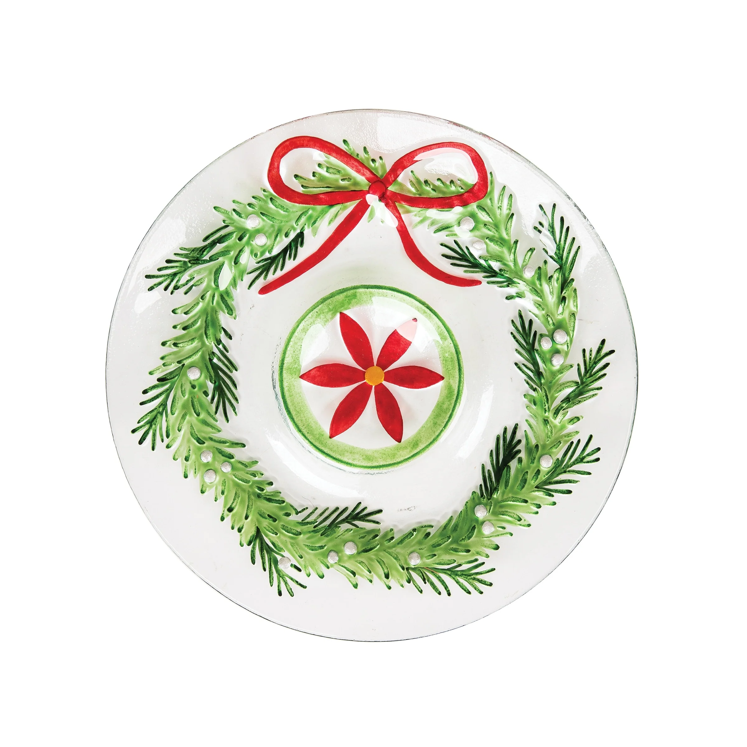 Ornament Wreath Chip & Dip Bowl