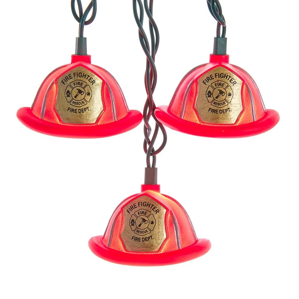 Kurt Adler UL 10-Light Firefighter Helmet Light Set