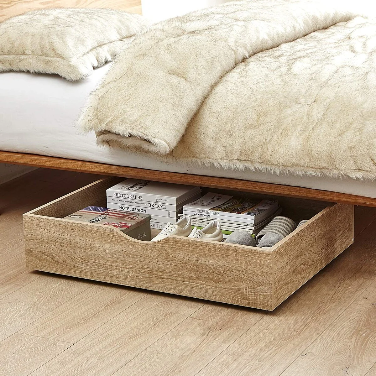 The Storage MAX - Underbed Wooden Organizer with Wheels