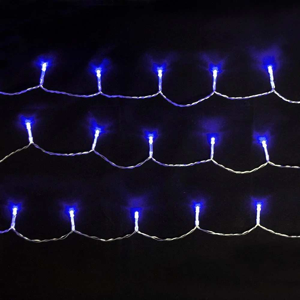 ALEKO 40 LED Battery Operated 13' Christmas Holiday Blue Lights