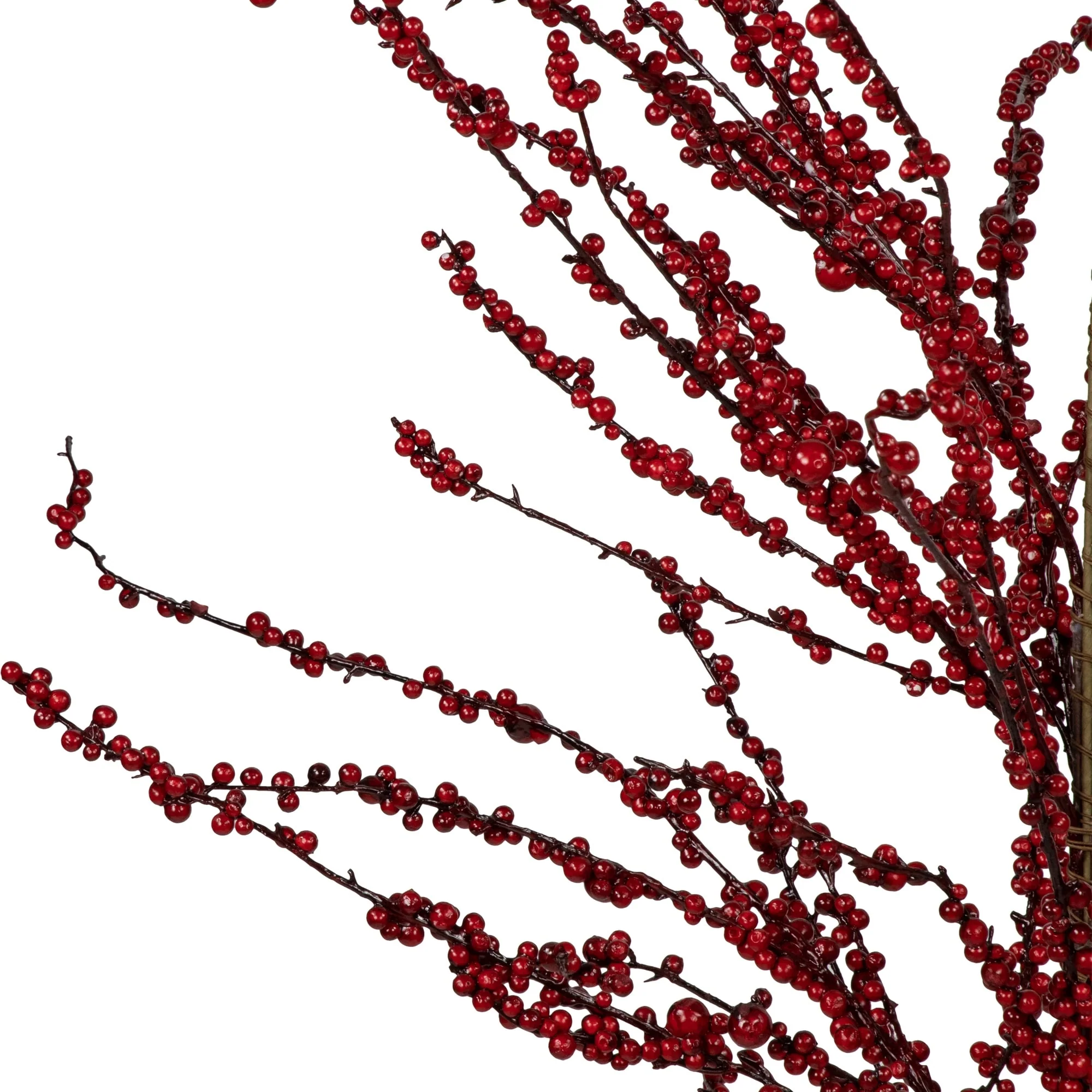 5' Artificial Red Berry Christmas Twig Tree, Unlit - 5 Foot