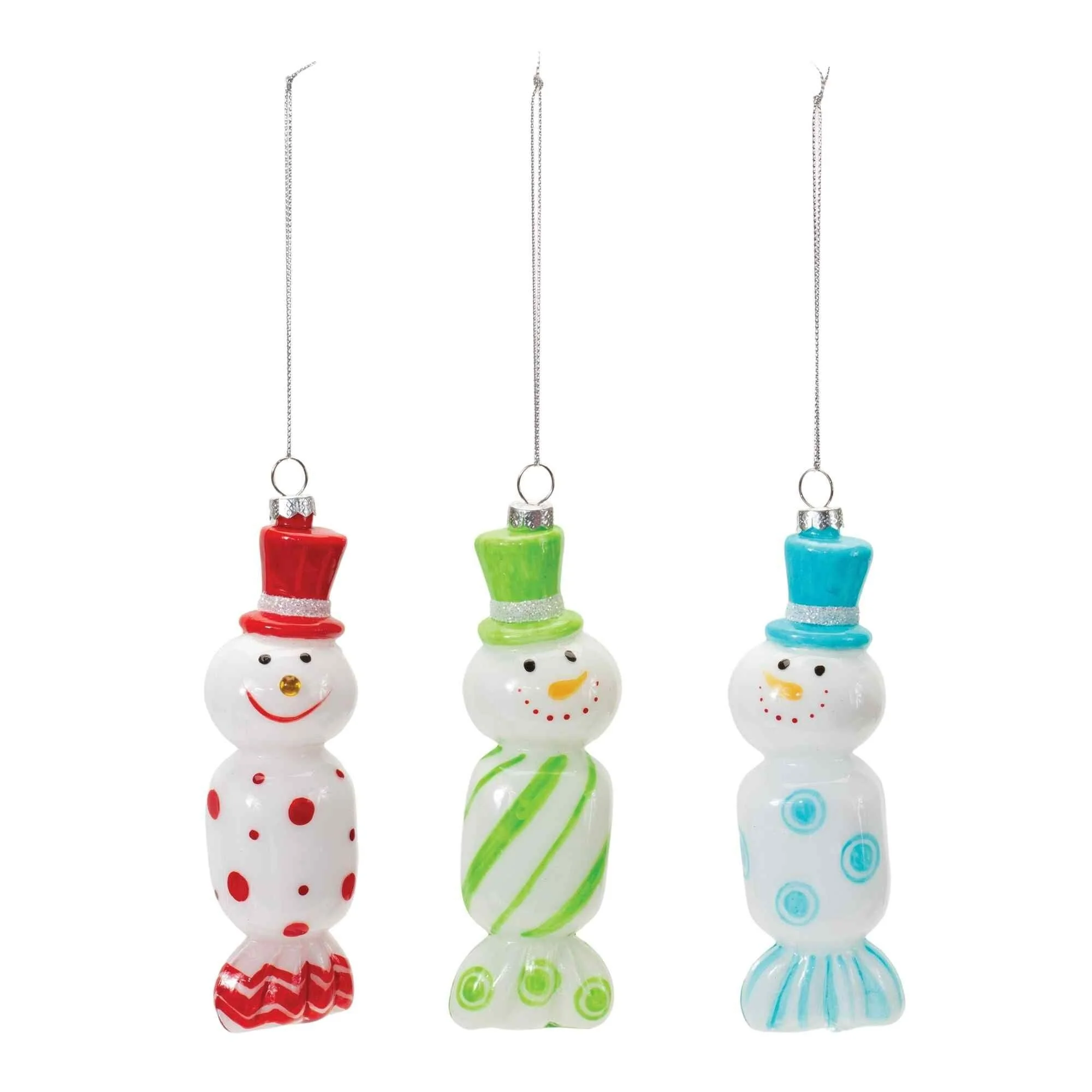 Candy Snowman Christmas Ornaments - 6.25