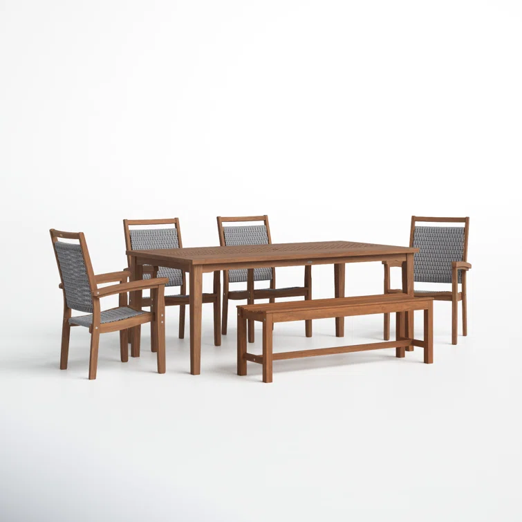 Fleur 7 - Person Rectangular Outdoor Dining Set