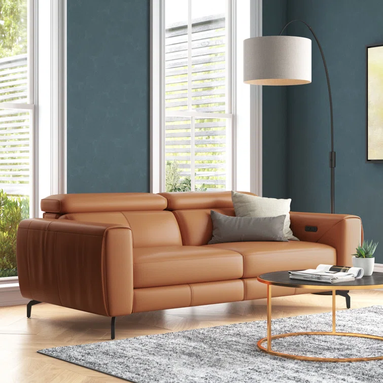 82'' Leather Power Reclining Sofa