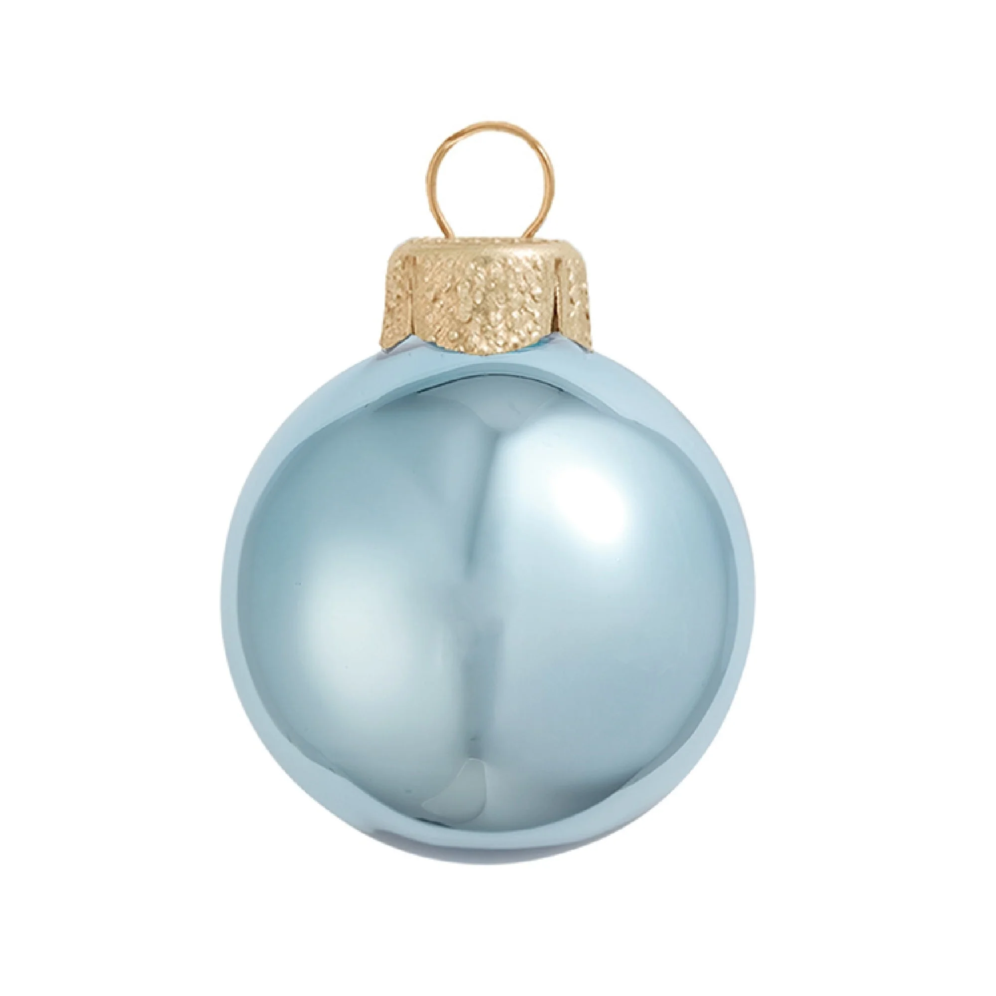 6ct Shiny Sky Blue Glass Ball Christmas Ornaments 4