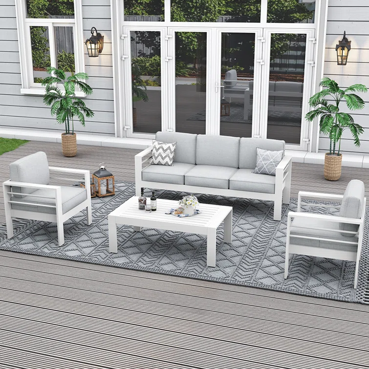 Searl 5 - Person Outdoor Seating Group with Cushions