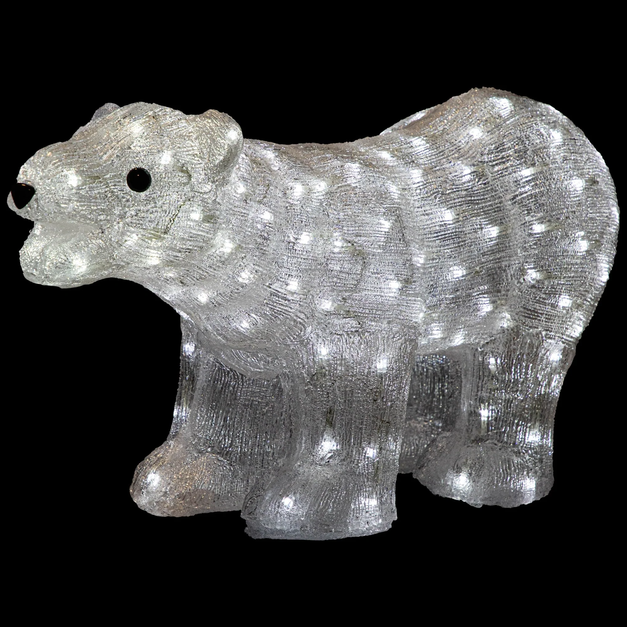 Lighted Grade Acrylic Polar Bear Christmas Decor 28
