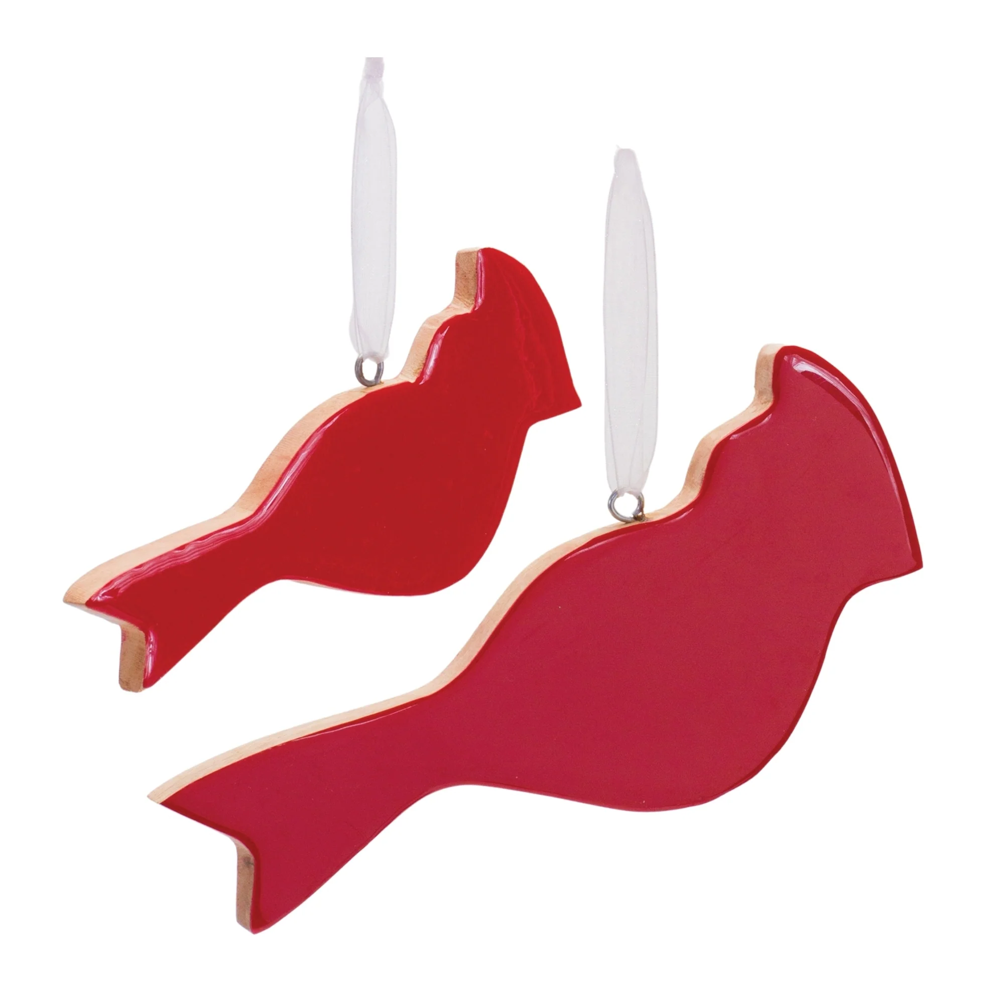 Set of 6 Glass Cardinal Christmas Ornaments 8