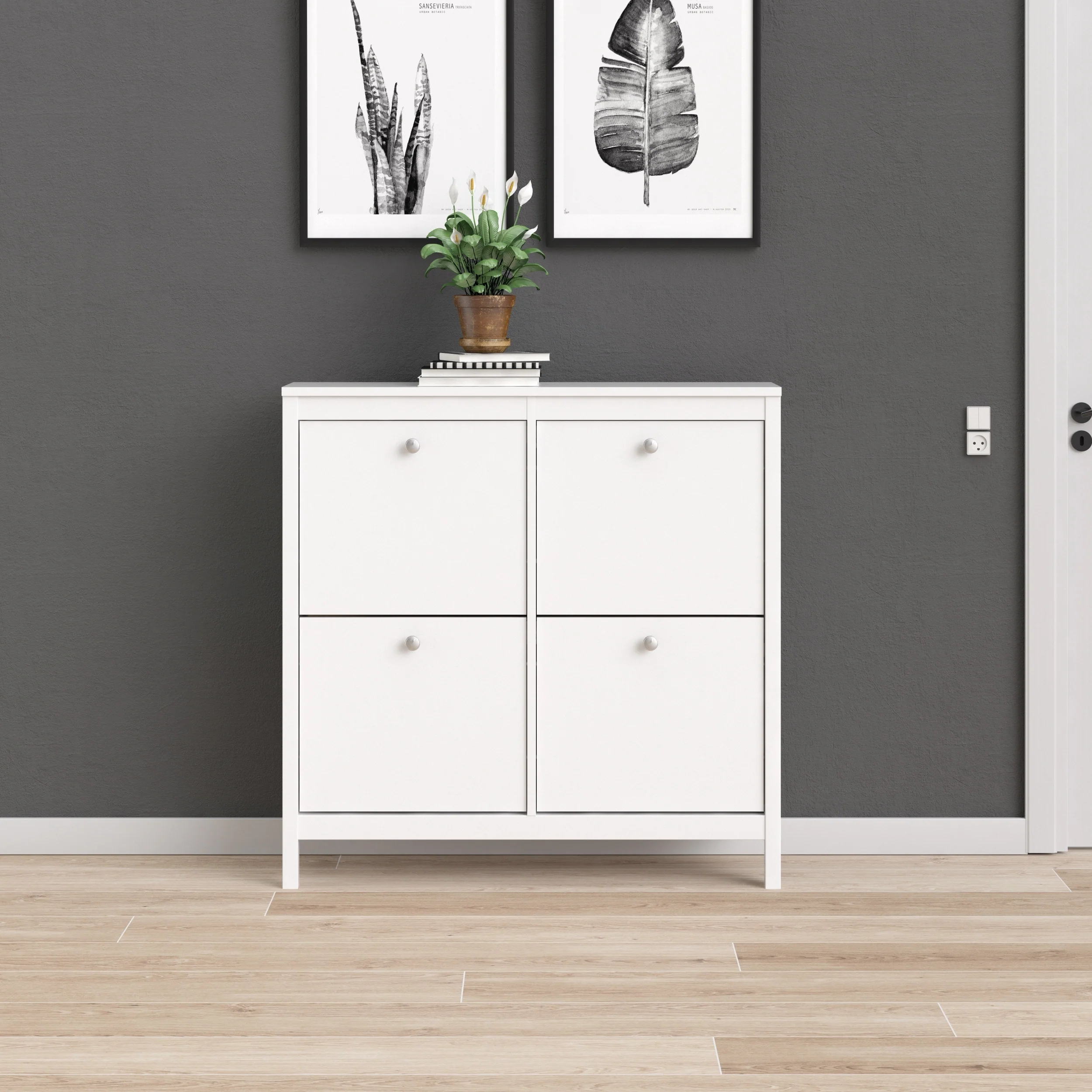 Porch & Den Madrid 4-Drawer Shoe Cabinet