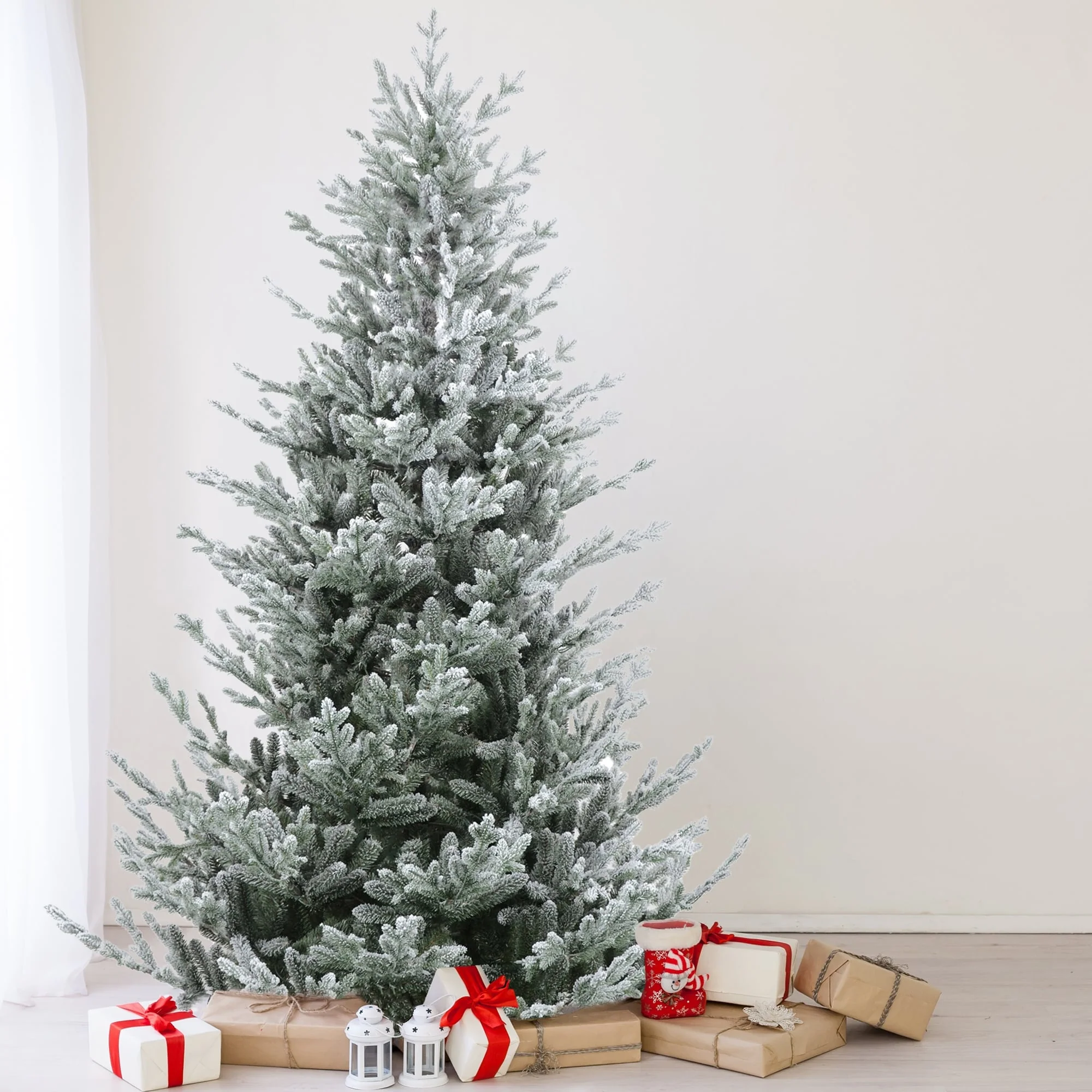 Real Touch™️ Flocked Little River Fir Artificial Christmas Tree - Unlit - 6.5' - 6.5 Foot