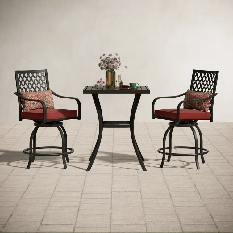 Alyne 2 - Person Square Outdoor Dining Set with Cushions
