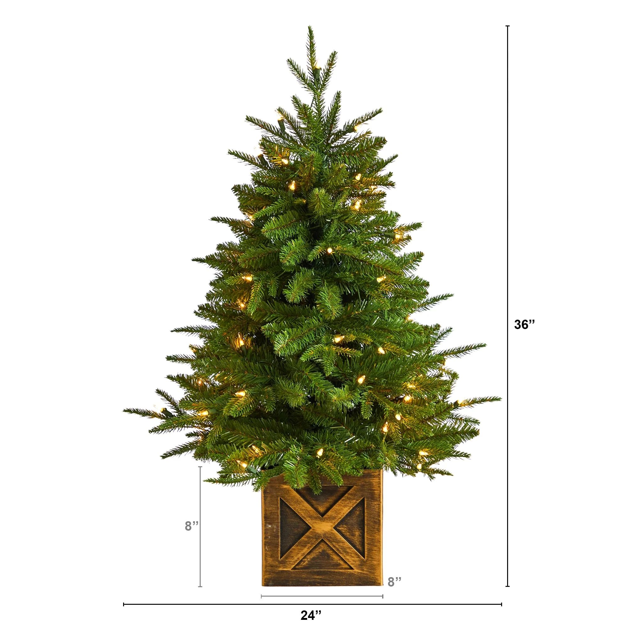 3' Finland Fir Christmas Tree in Decorative Planter - 36