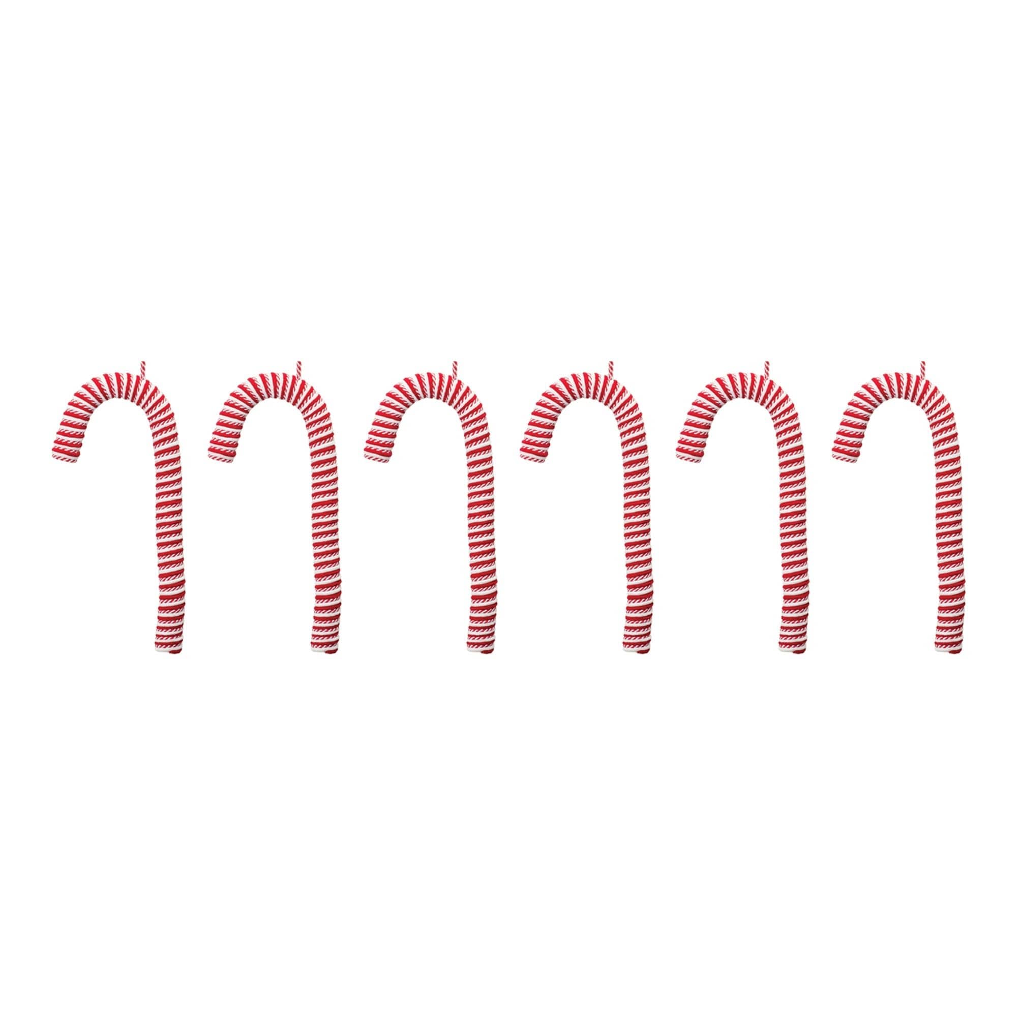 6ct Red and White Candy Cane Christmas Ornaments 20