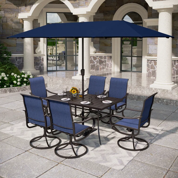 Sutiya 6 - Person Rectangular Outdoor Dining Set