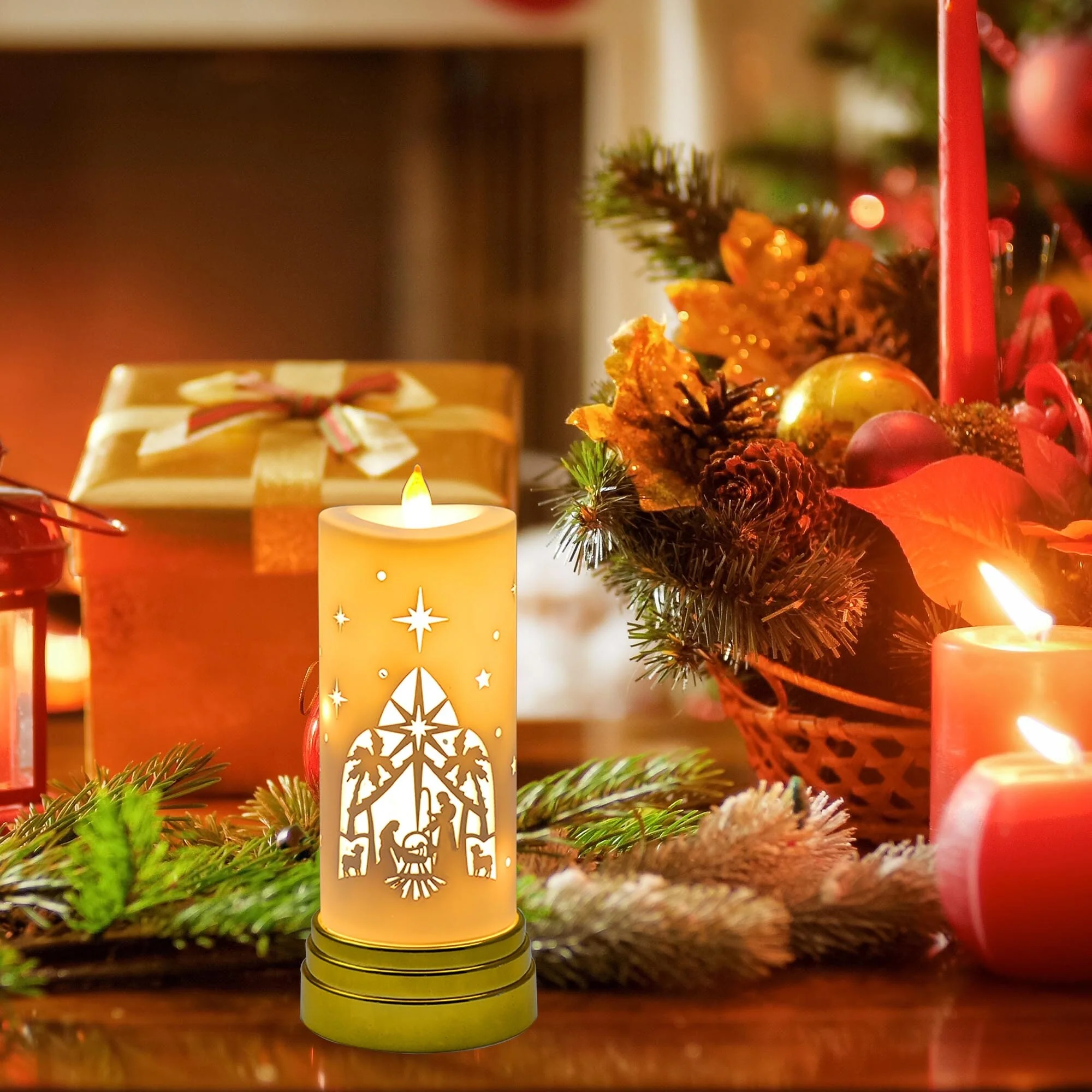Flameless Candles with Battery Operated, Christmas Holiday LED Flickering Candles