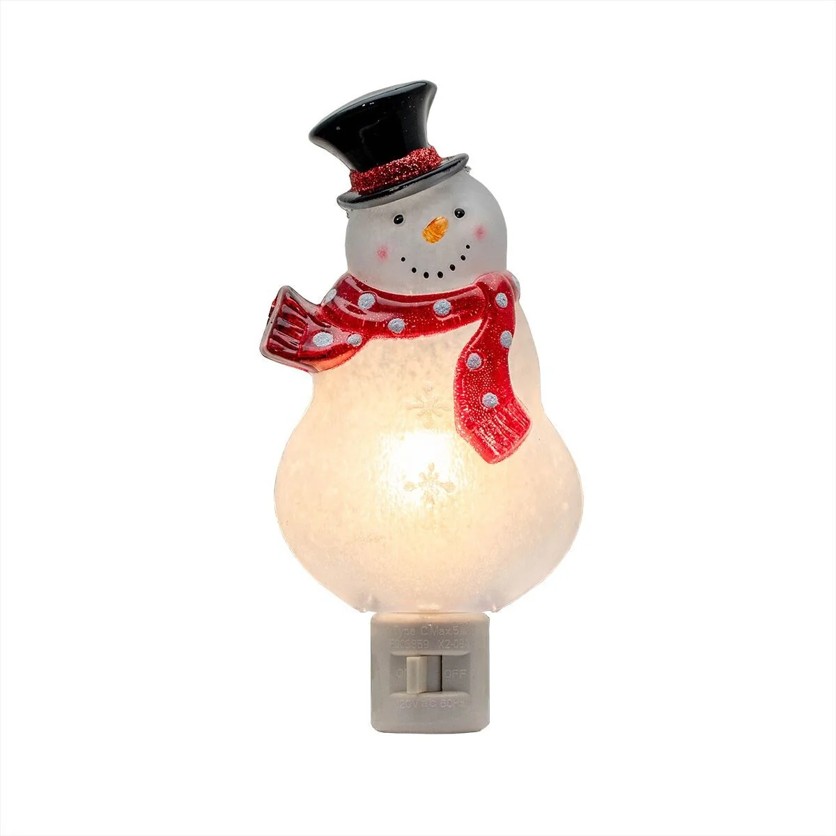 Novelty Lights LED Snowman Christmas Night Light with Swivel Plug