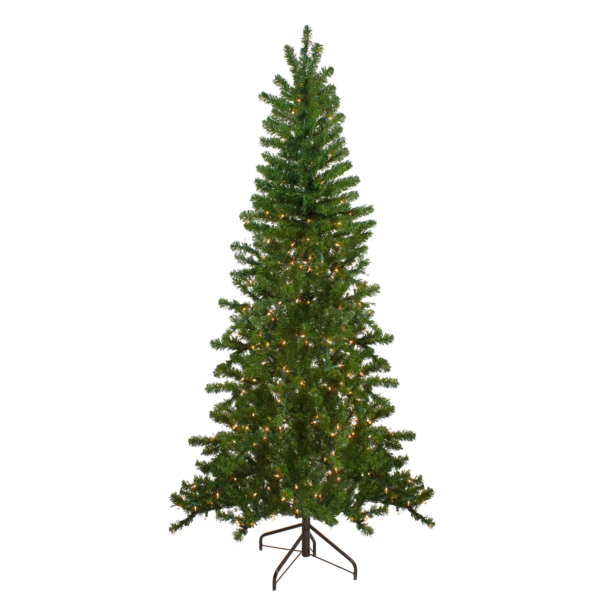 7.5' M Canadian Pine Artificial Christmas Wall Tree - Clear Light - 7.5 Foot