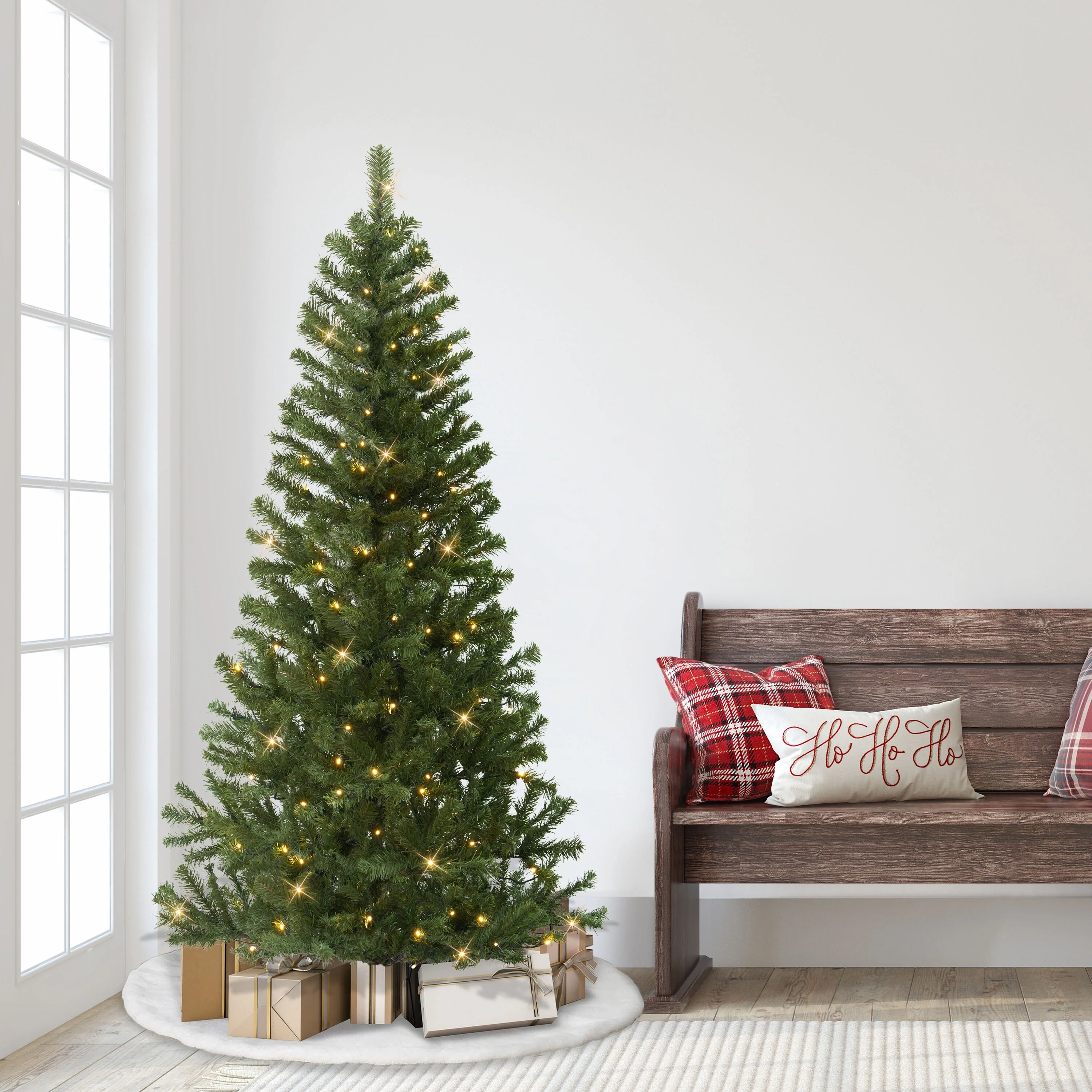 Puleo International 6' Pre-Lit Canadian Spruce Artificial Christmas Tree