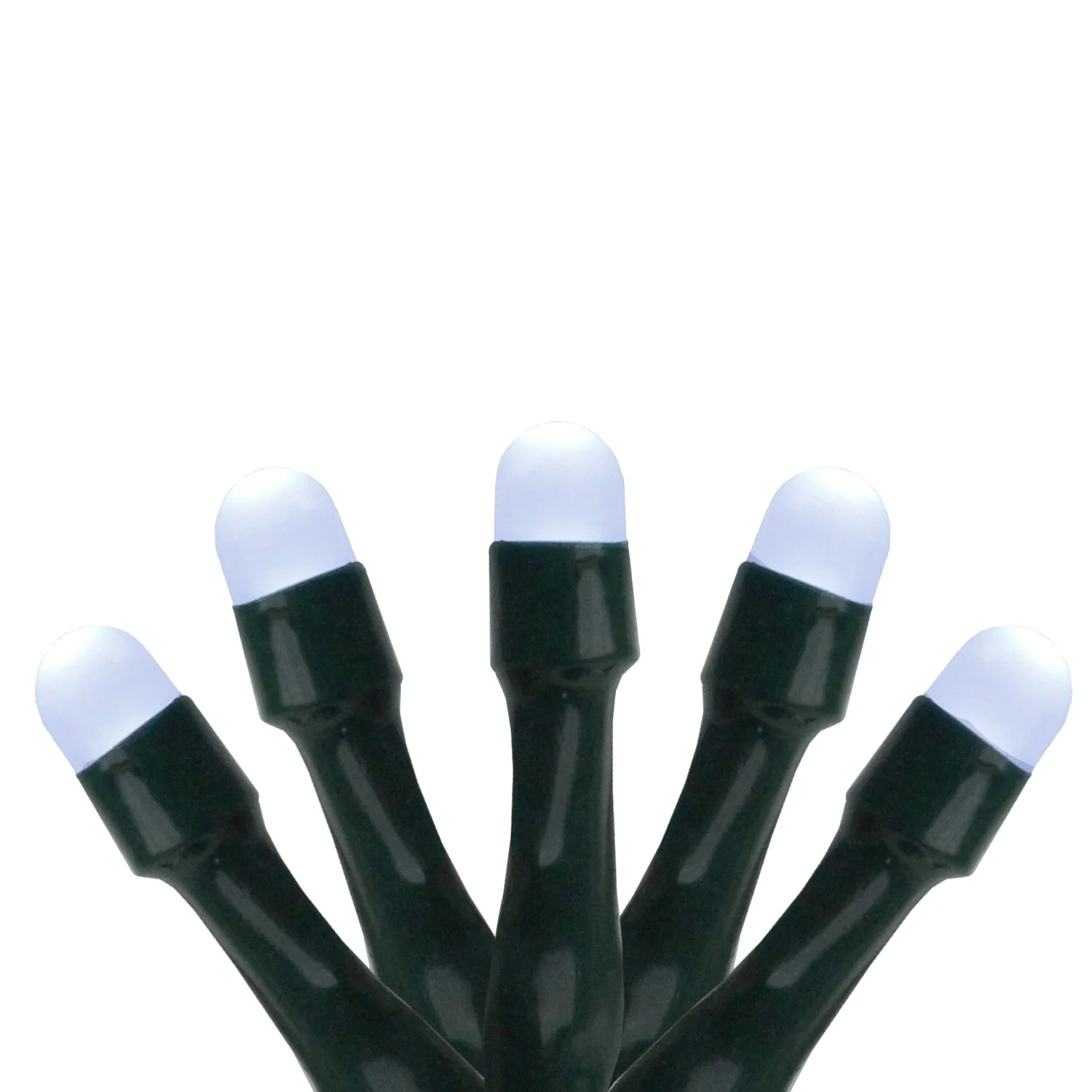 15ct Battery LED Cool White Micro Rice String Lights - Green Wire