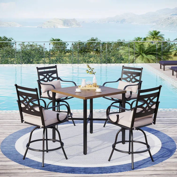Alyne 4 - Person Square Outdoor Dining Set with Cushions
