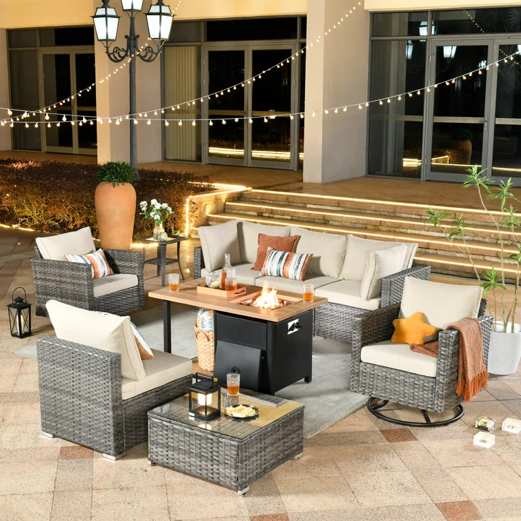 Aliva 6 - Person Outdoor Seating Group with Cushions