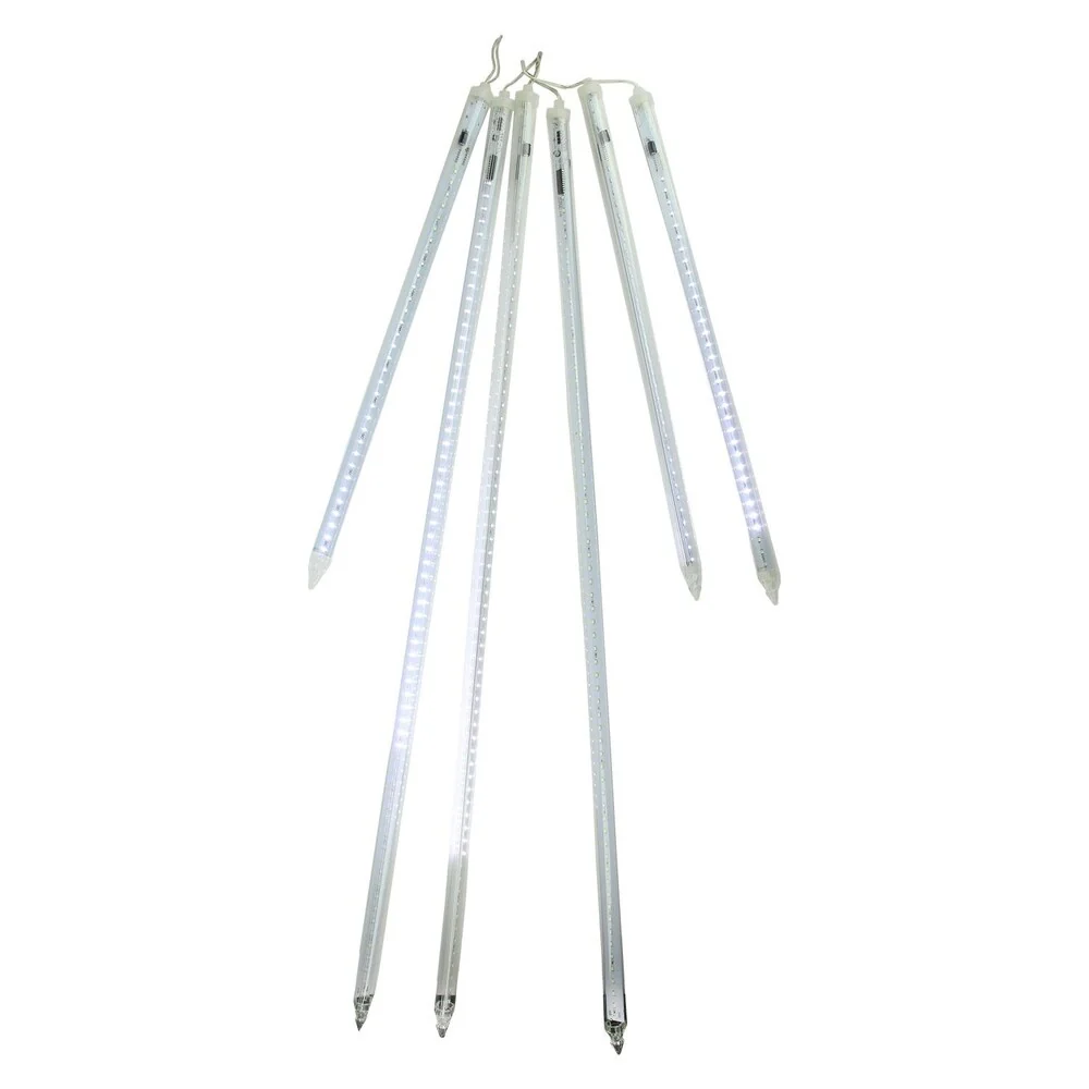 Set of 6 Dripping LED Icicle Snowfall Christmas Light Tubes 21.75