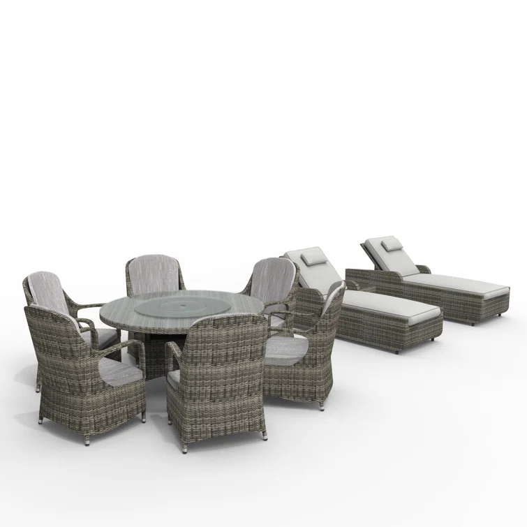 Algird 8 - Person Outdoor Seating Group with Cushions