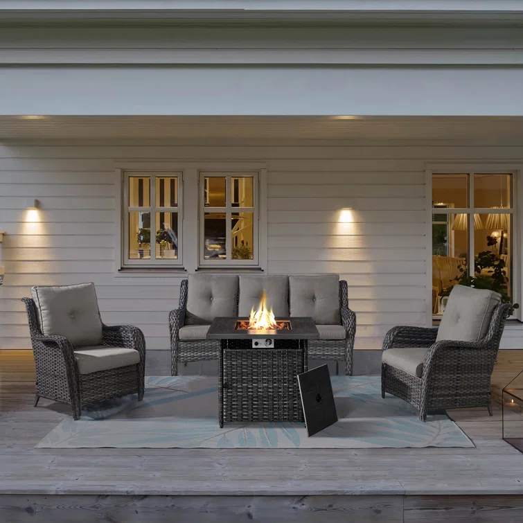 Darijus 5 - Person Outdoor Seating Group with Cushions
