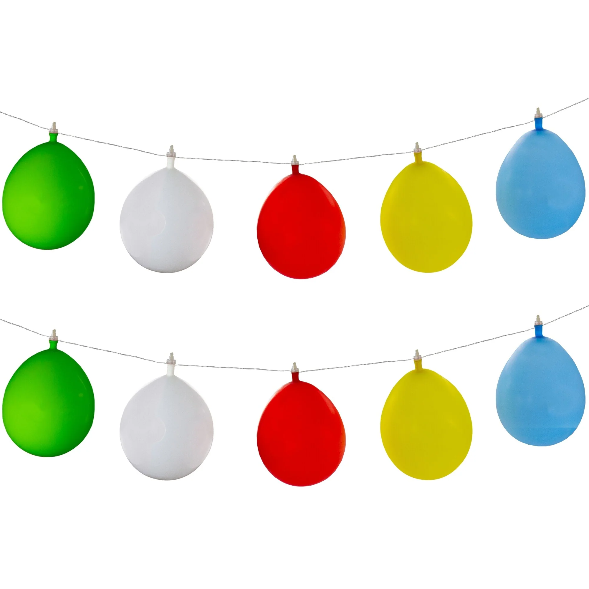 LED Inflatable Balloon Patio Light Set - Multi-Color - 10' Clear Wire - 10ct