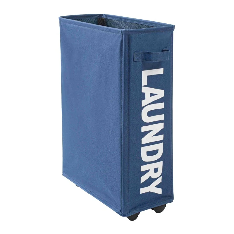 Foldable Laundry Hamper with Wheels - 22.8*15.4*7.3in