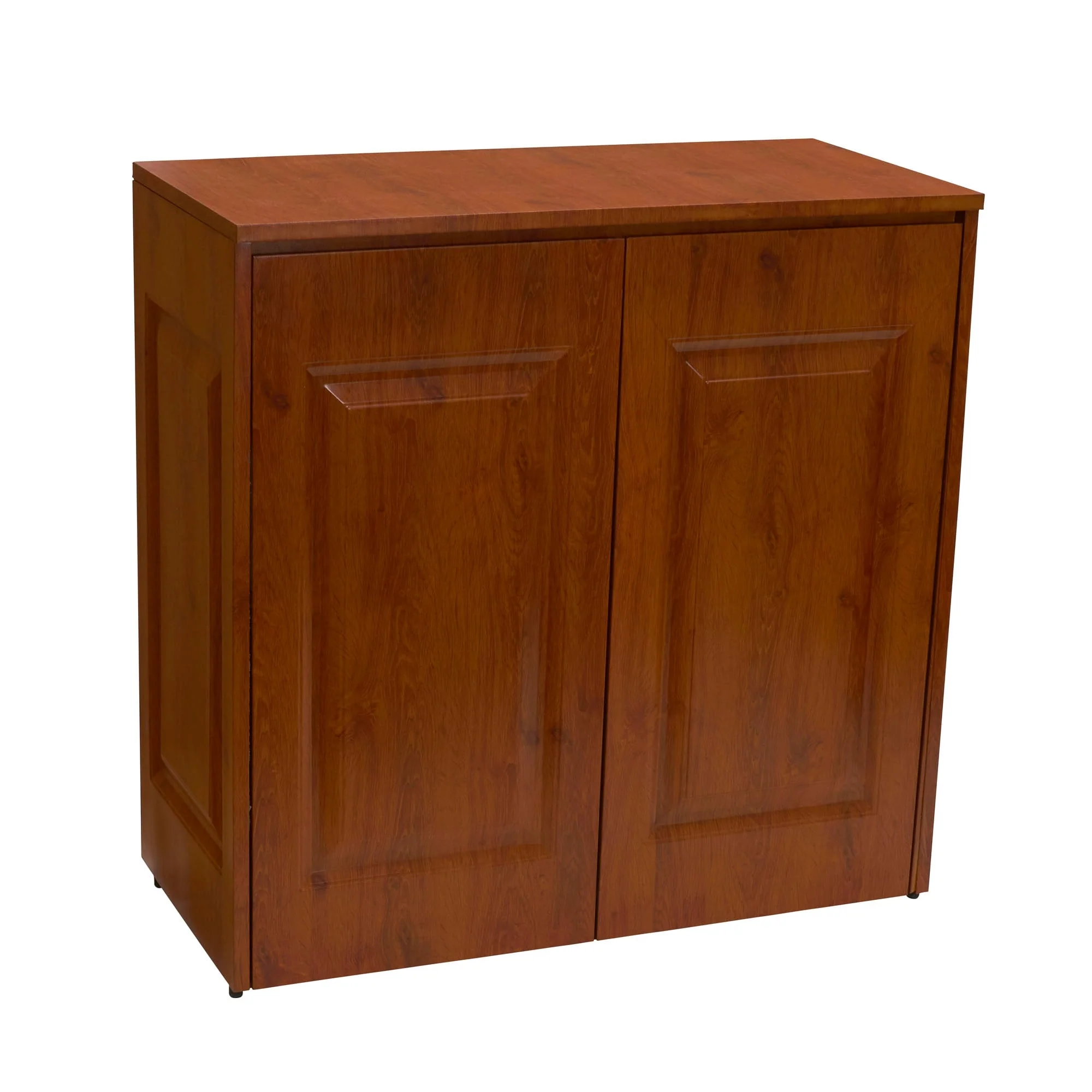 Household Essentials Double Hamper Cabinet, Wood Grain