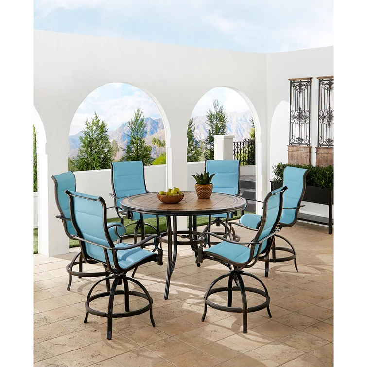 Mikera 6 - Person Round Outdoor Dining Set