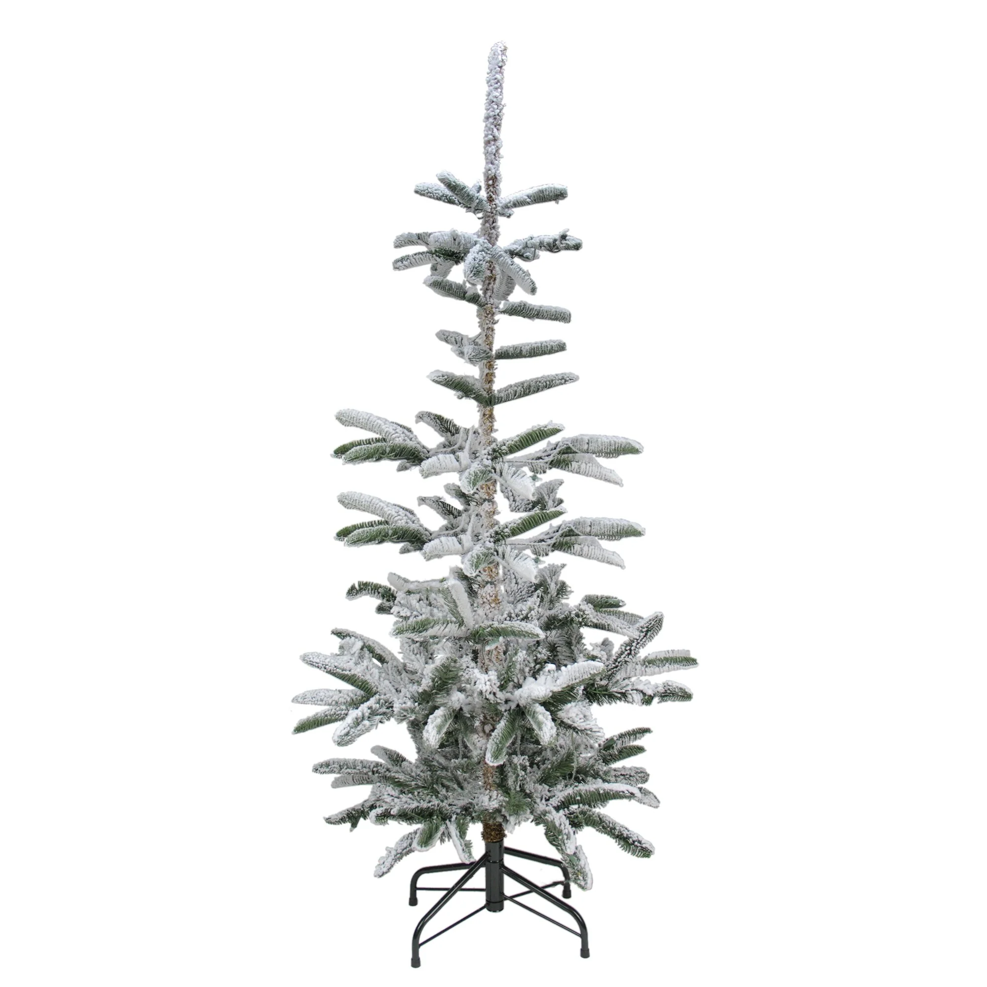 Real Touch™️ Slim Flocked Nordmann Fir Artificial Christmas Tree - Unlit - 7.5' - 7.5 Foot
