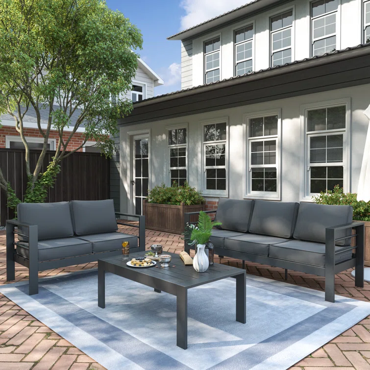 Kassian 5 - Person Outdoor Seating Group with Cushions
