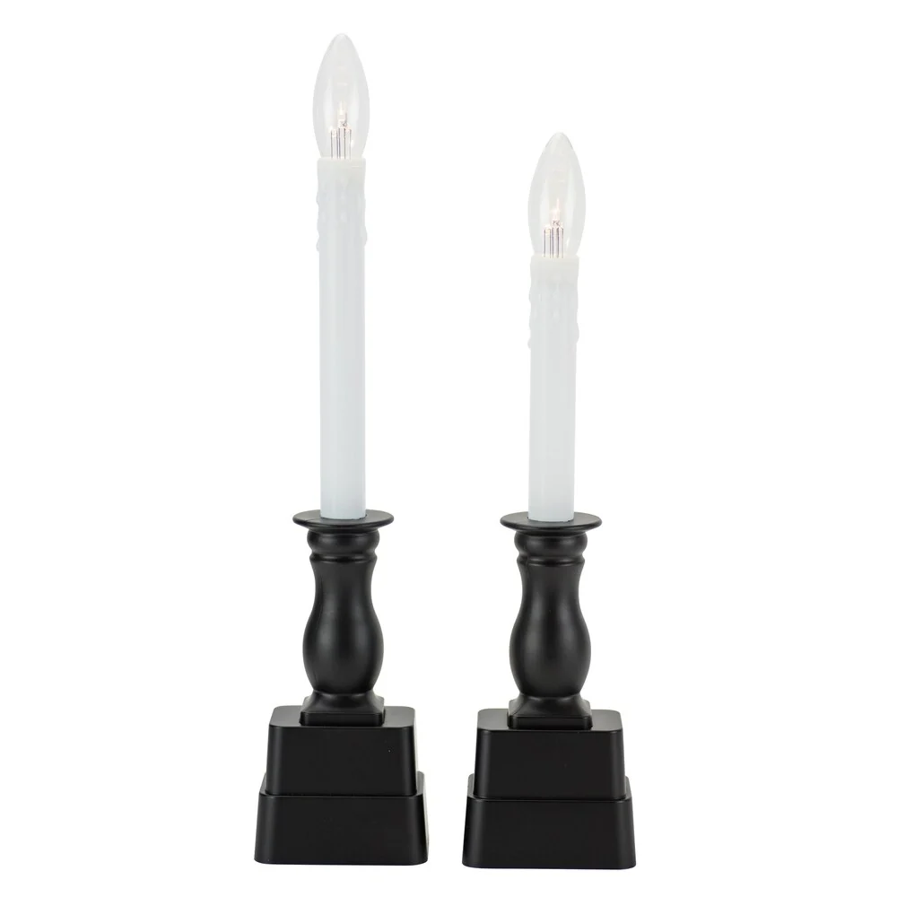 Telescoping Battery Flameless LED Window Candles with Timer, Set of 4