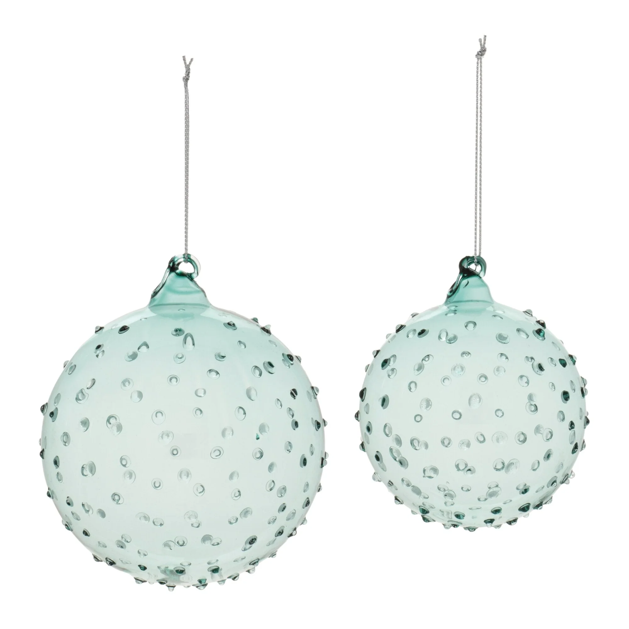 Hobnail Glass Christmas Ball Ornaments - 4