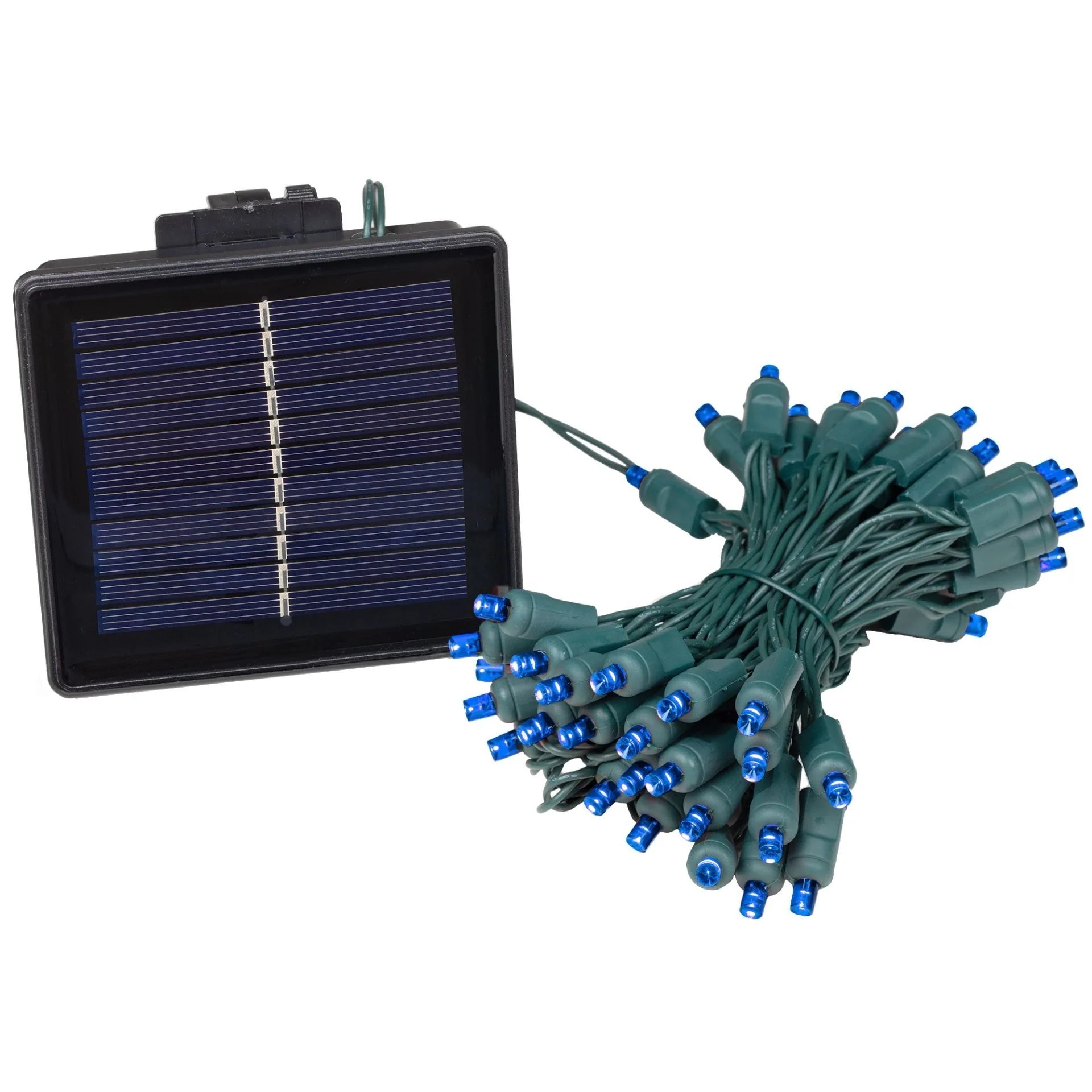 Novelty Lights 50 Light Solar LED Outdoor Christmas Mini Light Set, 12 Feet
